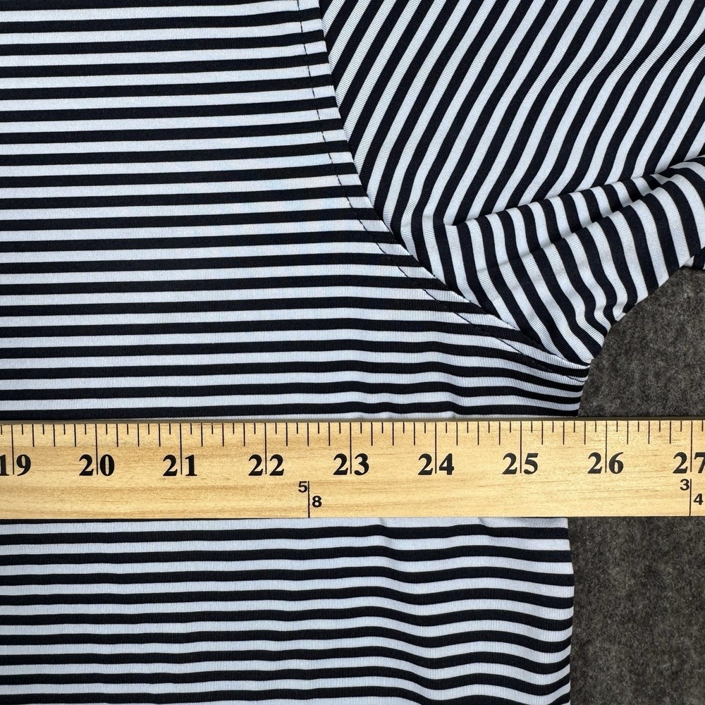 FootJoy FJ Men's XL Navy Striped Golf Polo Shirt Performance - Picture 7 of 8